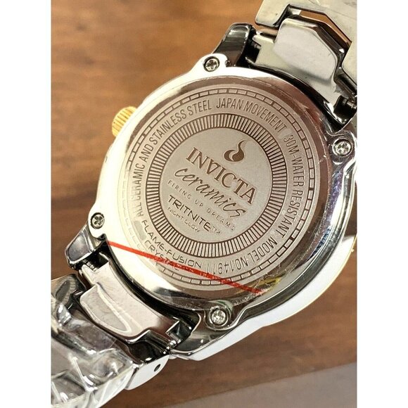 Invicta Women's Watch 14911 Angel Quartz Gold Dial Gray Ceramic Band 32mm - Picture 7 of 14